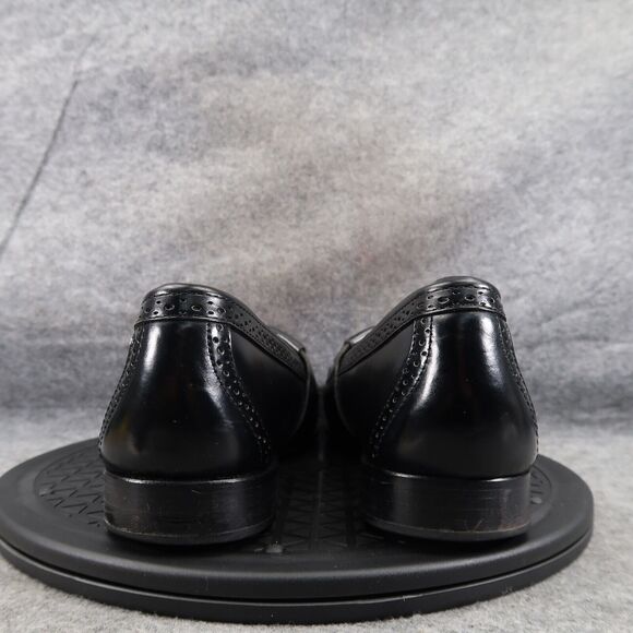 Neil Martin Shoe Men 9 Loafer Fringe Leather Classic Slip On Winston Italy Black - Picture 4 of 16